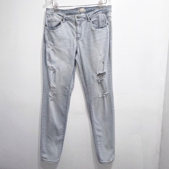 CANYON RIVER BLUES Distressed Light Wash Skinny Jeans Size 12 - Picture 2 of 9